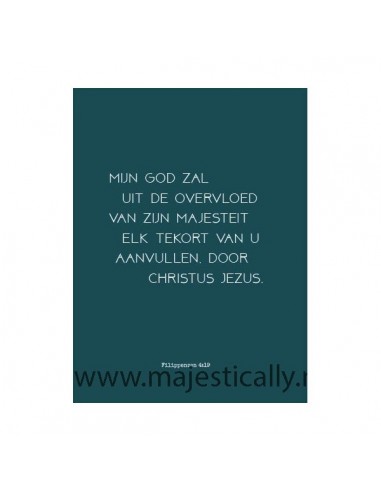 Kaart overvloed van Zijn majesteit
