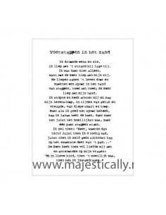 Kaart voetstappen in het zand