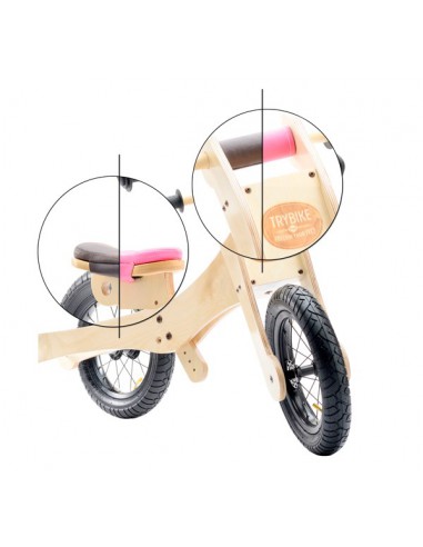 Trybike wood accessoire set zadel/stuur