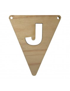 Houten Vlagletter J