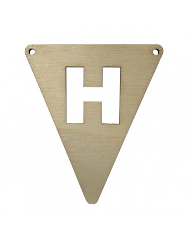 Houten Vlagletter H