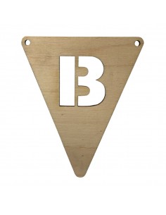Houten Vlagletter B