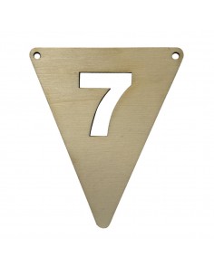 Houten Vlagcijfer 7