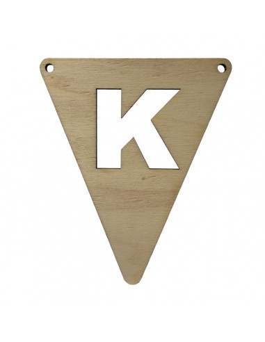 Houten Vlagletter K