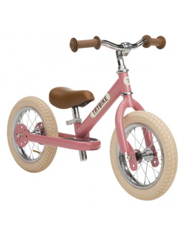 Trybike steel loopfiets roze vintage