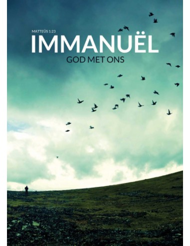 Poster kerst Immanuel God met ons