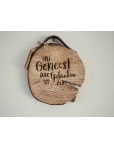 Boomschijf met leren band...