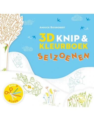 3D Knip- en kleurboek seizoenen