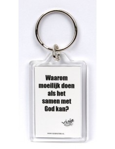 Sleutelhanger visje waarom...