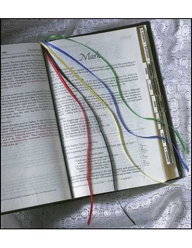 Ribbon bookmark with 5 ribbons