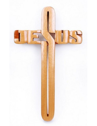 Kruis hout open Jesus 25 cm