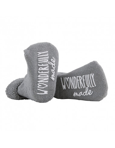 Baby socks wonderfully made grey