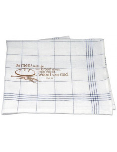 Theedoek blauw de mens...