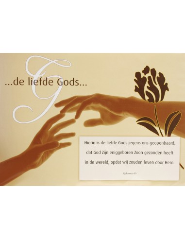 Poster A4 de liefde Gods joh 4:9