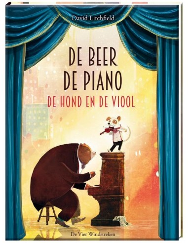 Beer de piano de hond en de viool