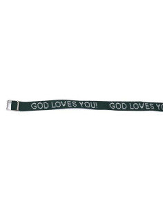 Armbandje God loves you groen