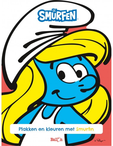 Plakken en kleuren met smurfin