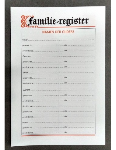 Inlegvel familie-register klein