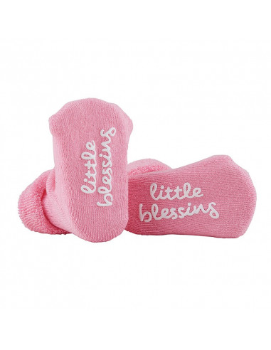 Baby socks little blessings pink