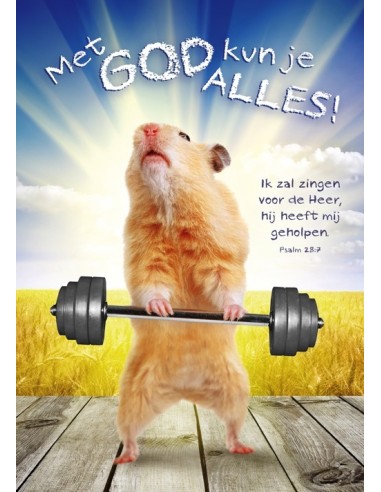 Poster A3 Met God kun je alles