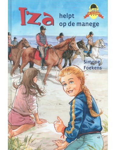 Iza helpt op de manege