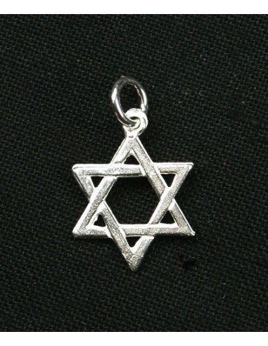 Hanger zilver davidster klein