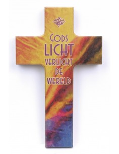 Kruis hout 15cm Gods licht...