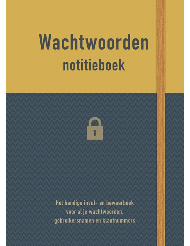 Notitieboek - Wachtwoorden (geel)