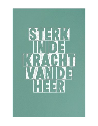 Wenskaart sterk in de kracht van de Heer