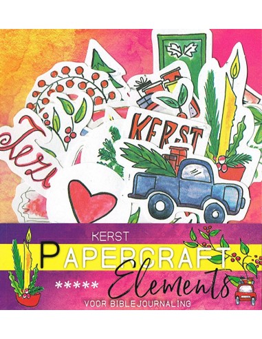 Papercraft elements Kerst