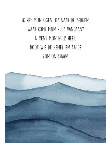 Poster ik hef mijn ogen op