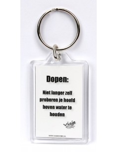 Sleutelhanger visje dopen...