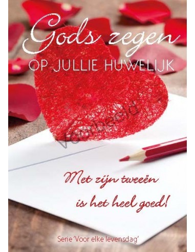 Gods zegen op je huwelijk