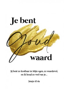 Wenskaart je bent goud waard