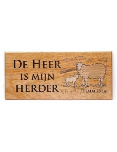 Wandbord psalm 23a 22x10cm
