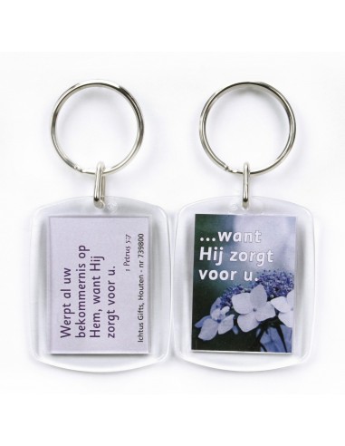 Sleutelhanger ... want Hij zorgt voor u
