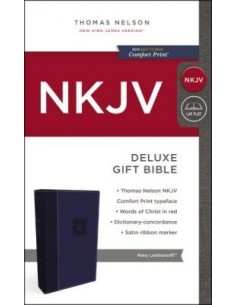 NKJV deluxe gift bible blue