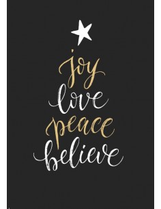 Cadeaubord a4 joy love peace