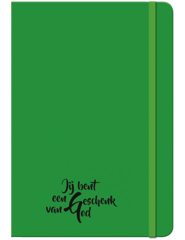 Schrijfboekje groen geschenk van God