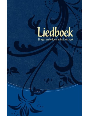 Liedboek blauw softcover kunstleer