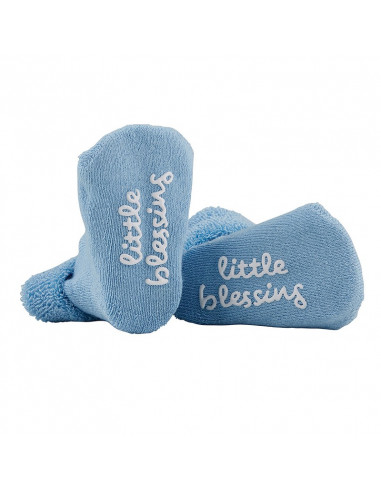 Baby socks little blessings blue