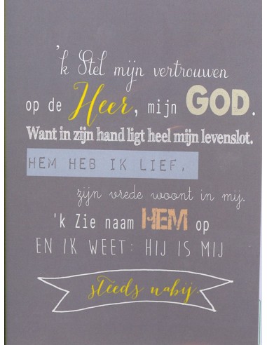 Wenskaart k Stel mijn vertrouwen op de H