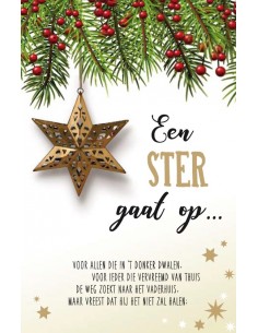 Wenskaart Een ster gaat op