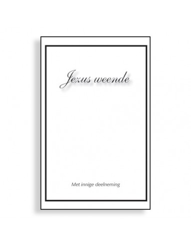 Wenskaartenboekje blanco Jezus weende