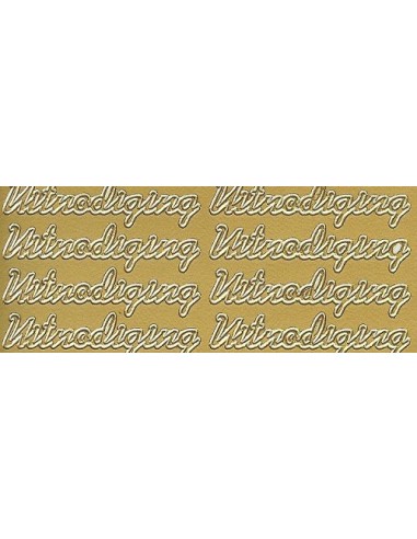 Stickervel uitnodiging 44 p vel goud