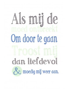 Wenskaart Als mij de moed...