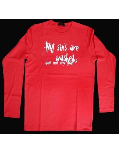 T shirt rood XL h l mouw my sins are was