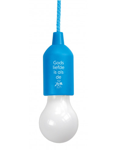 Led lamp blauw Gods liefde is al de zon