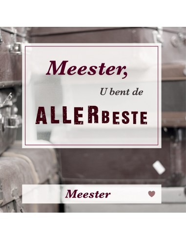 Wenskaart meester