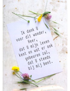 Wenskaart Ik dank U voor...